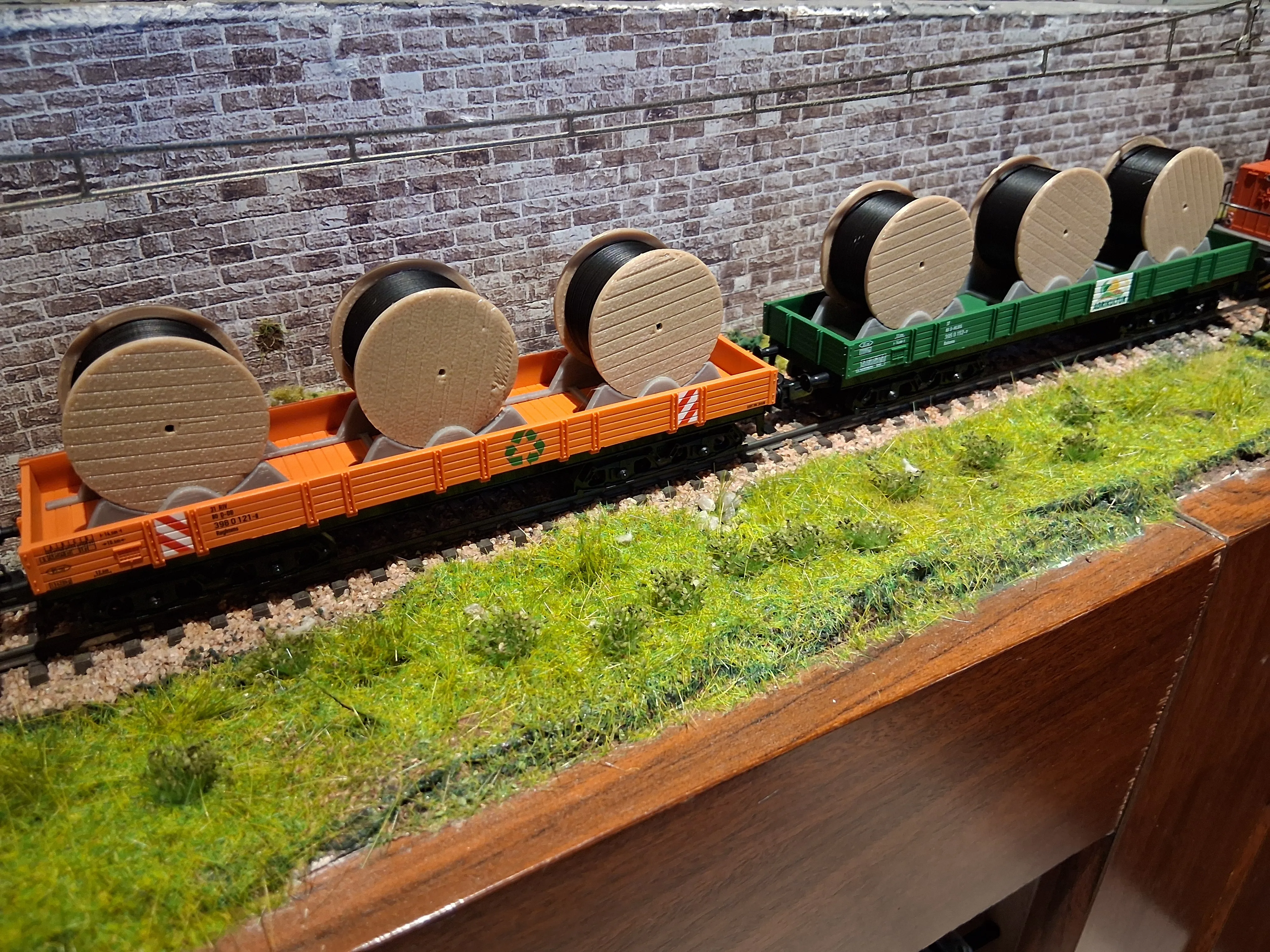 H0 Kabelrollen für Niederbordwagen