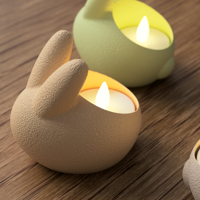 Osterhase LED Teelichthalter